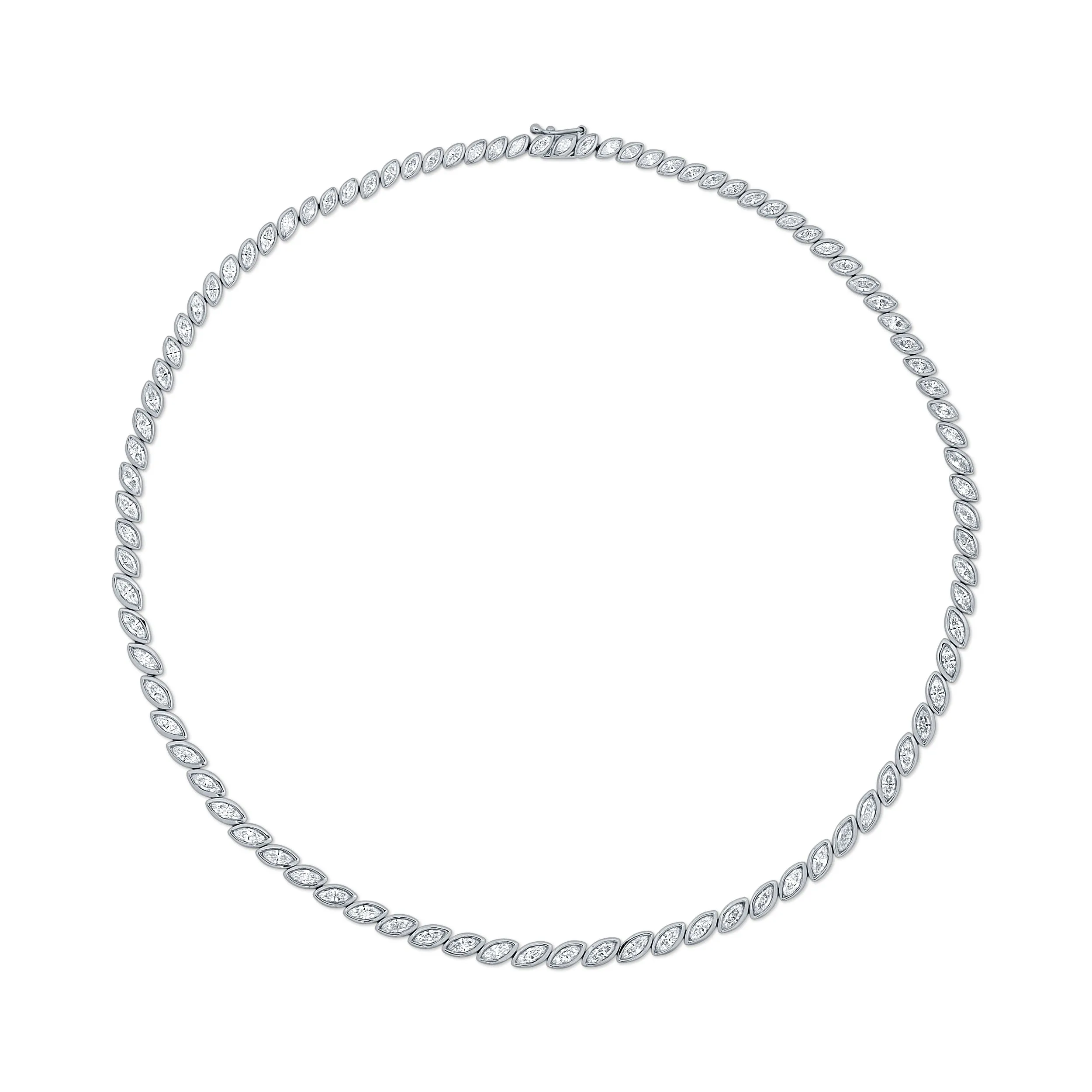 GRADUATED BEZEL MARQUISE DIAMOND CHOKER