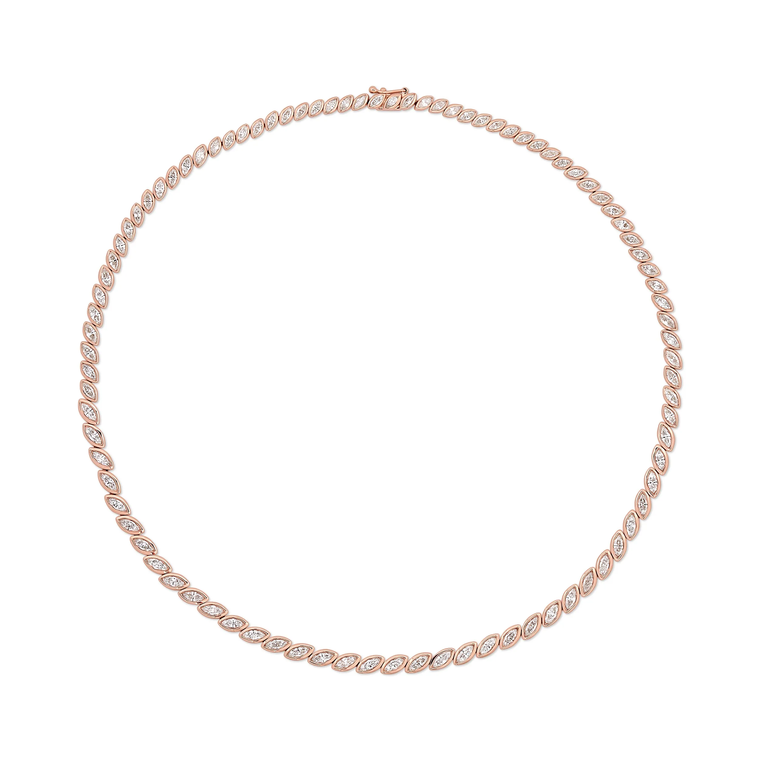 GRADUATED BEZEL MARQUISE DIAMOND CHOKER