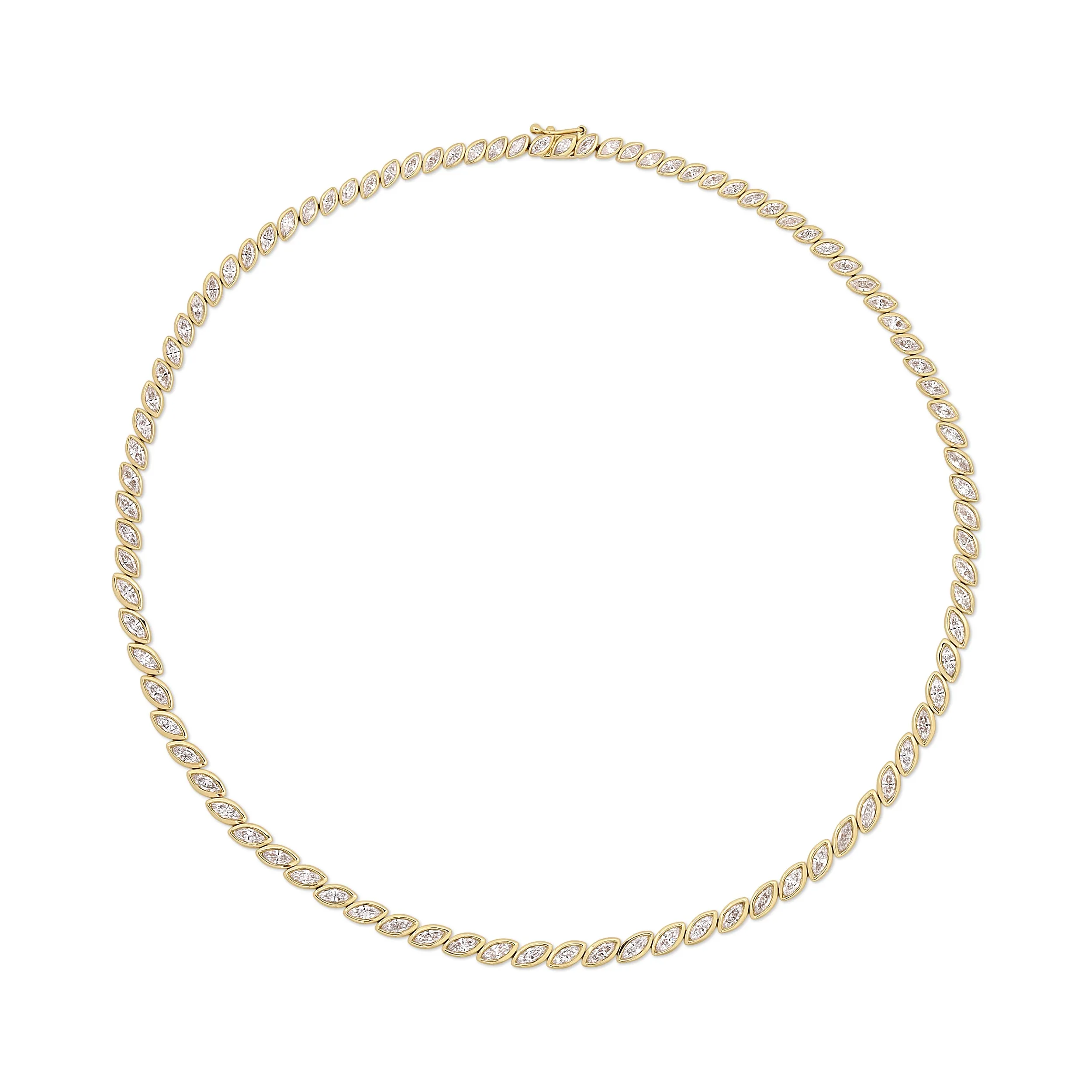 GRADUATED BEZEL MARQUISE DIAMOND CHOKER