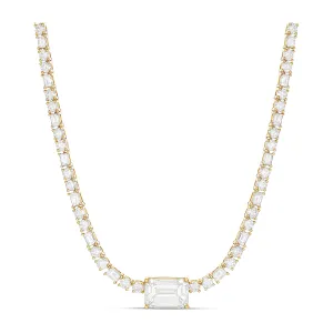 High Jewellery Collection Emerald Cut Diamond Necklace | 18K Yellow Gold