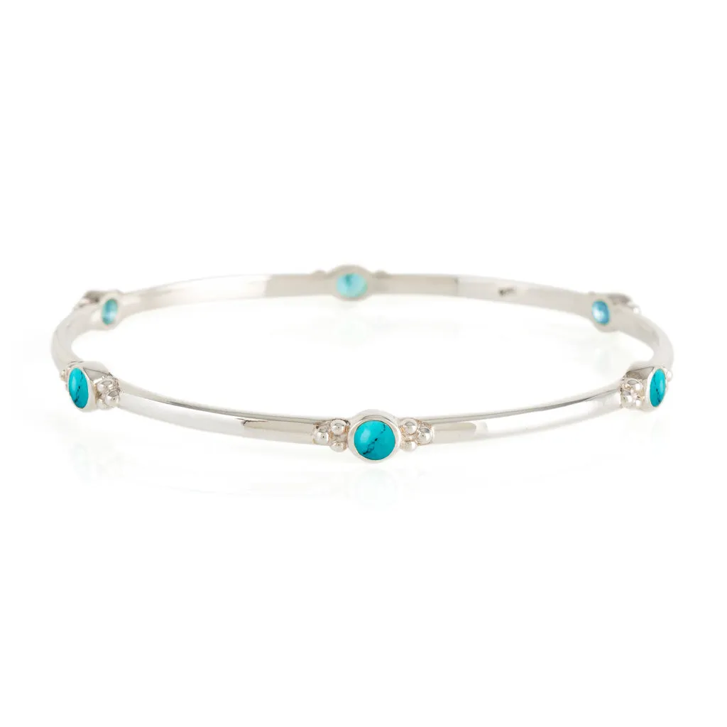 Holi Jewel Bangle - Turquoise