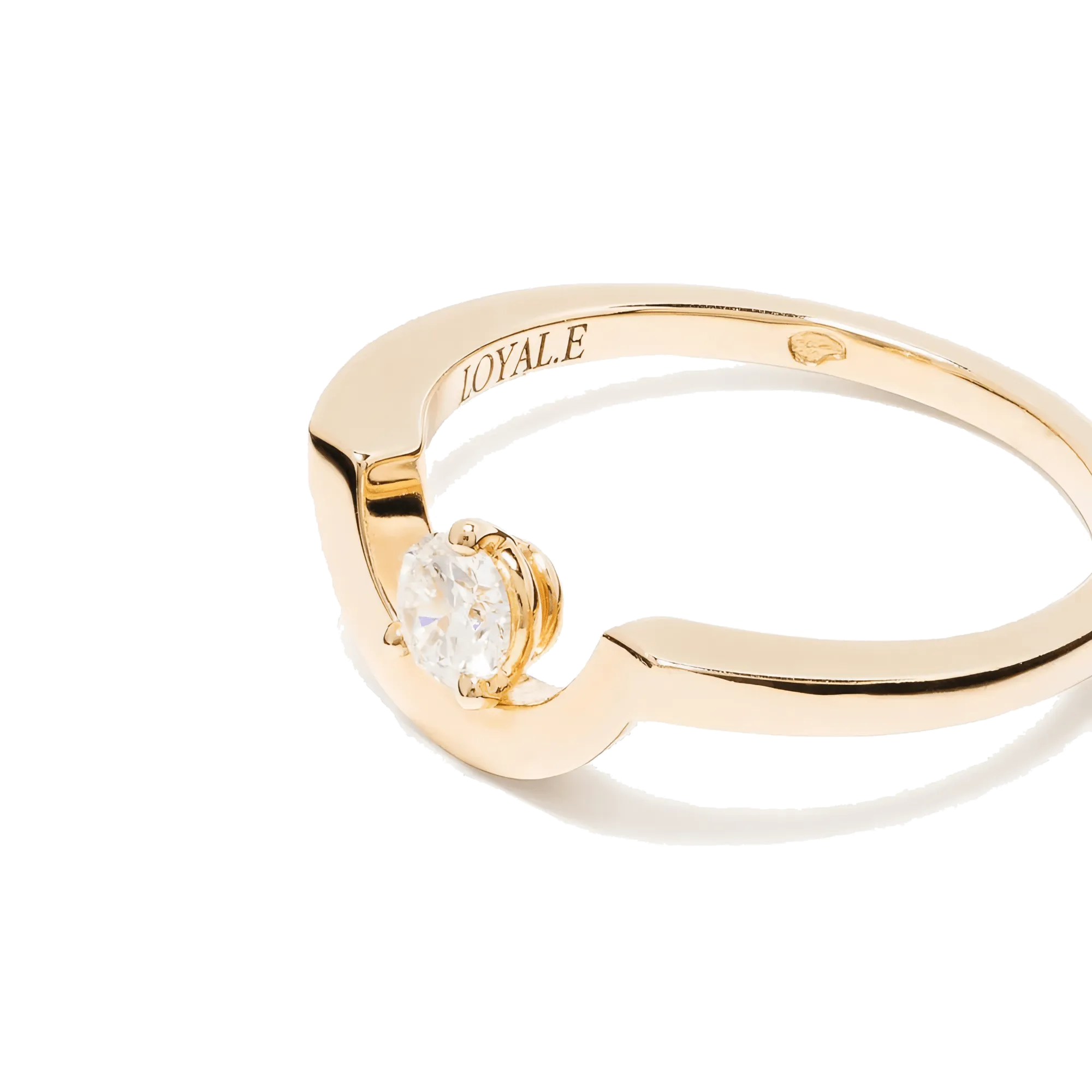 Intrépide petit arc solitaire ring