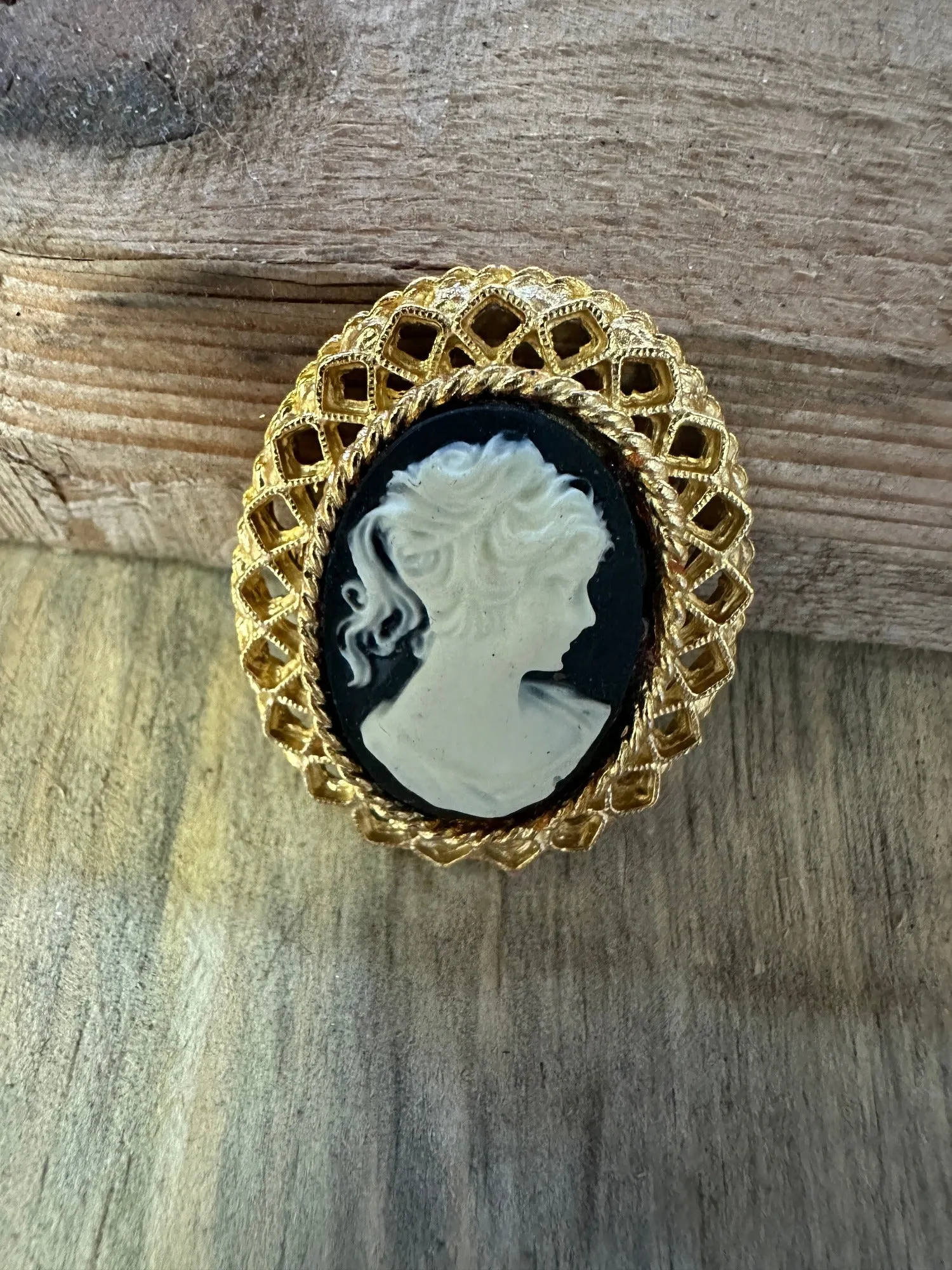 Lady In The Night Vintage Cameo Brooches & Pins