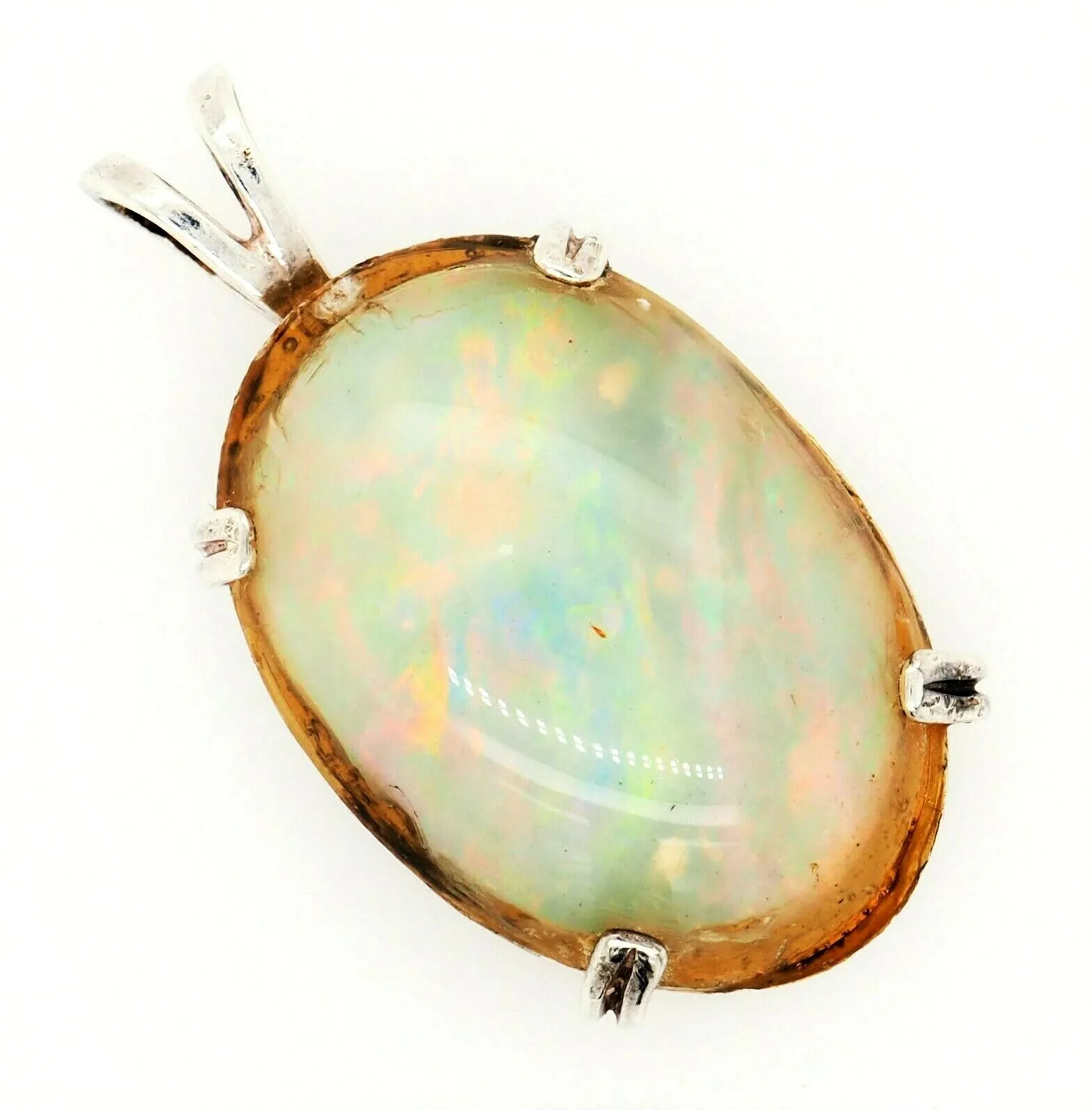 Light Opal Triplet & Sterling Silver Pendant Fine Statement Jewellery