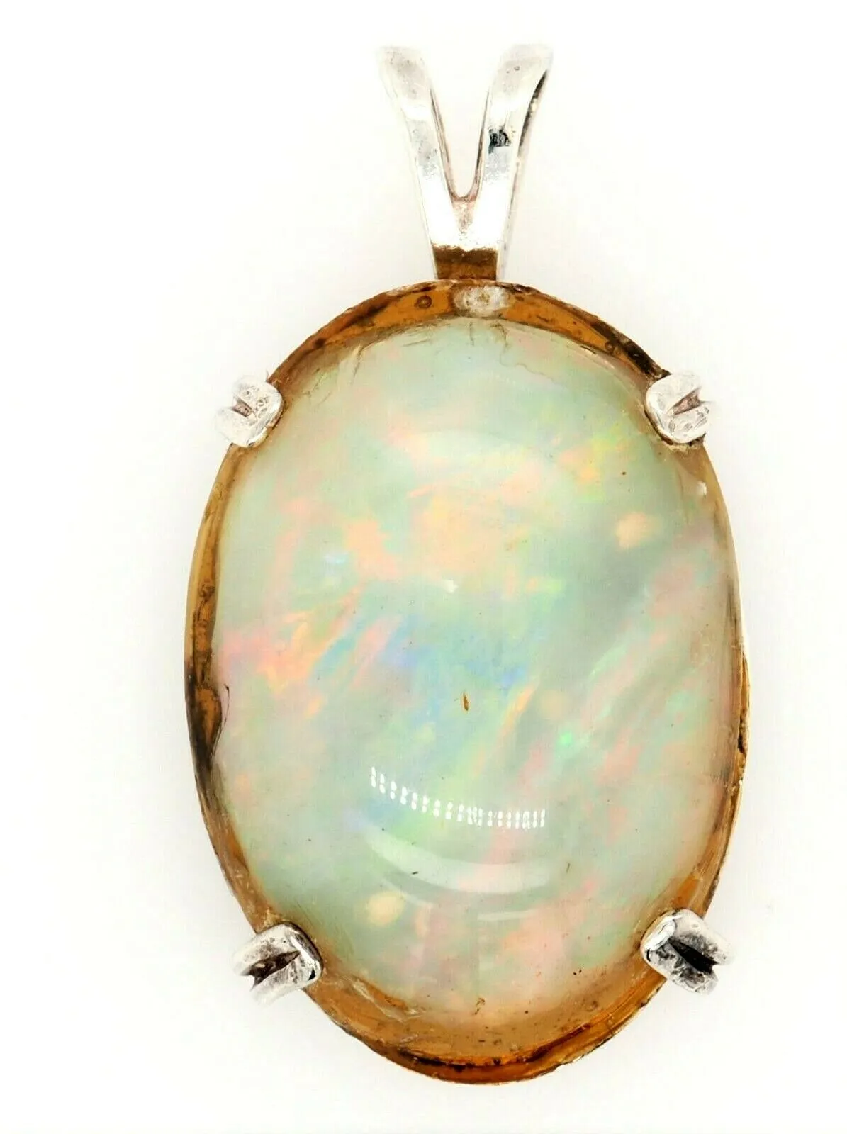 Light Opal Triplet & Sterling Silver Pendant Fine Statement Jewellery