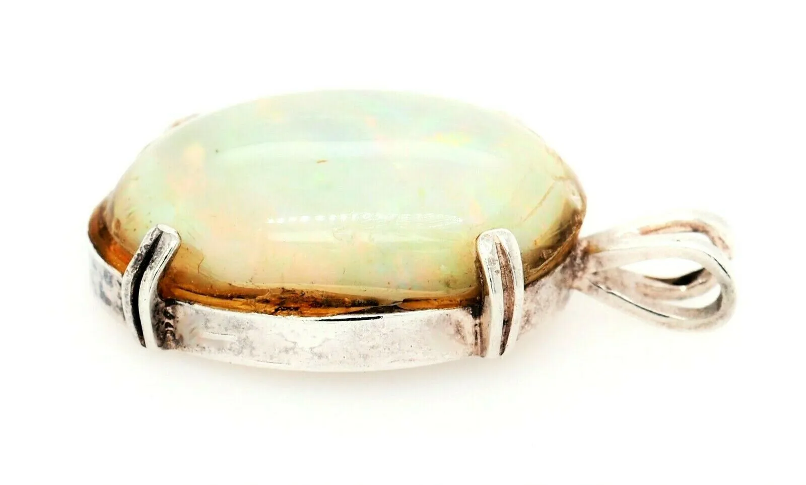 Light Opal Triplet & Sterling Silver Pendant Fine Statement Jewellery