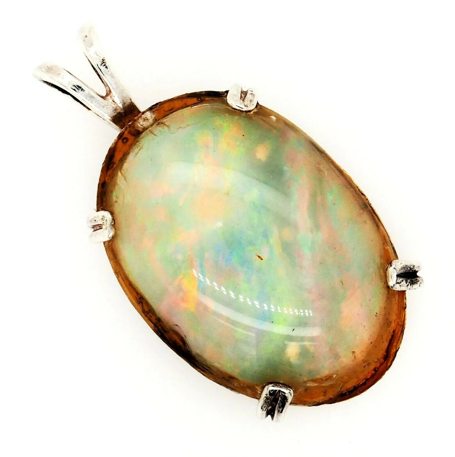 Light Opal Triplet & Sterling Silver Pendant Fine Statement Jewellery