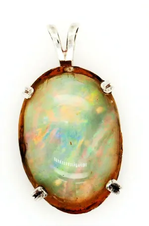 Light Opal Triplet & Sterling Silver Pendant Fine Statement Jewellery