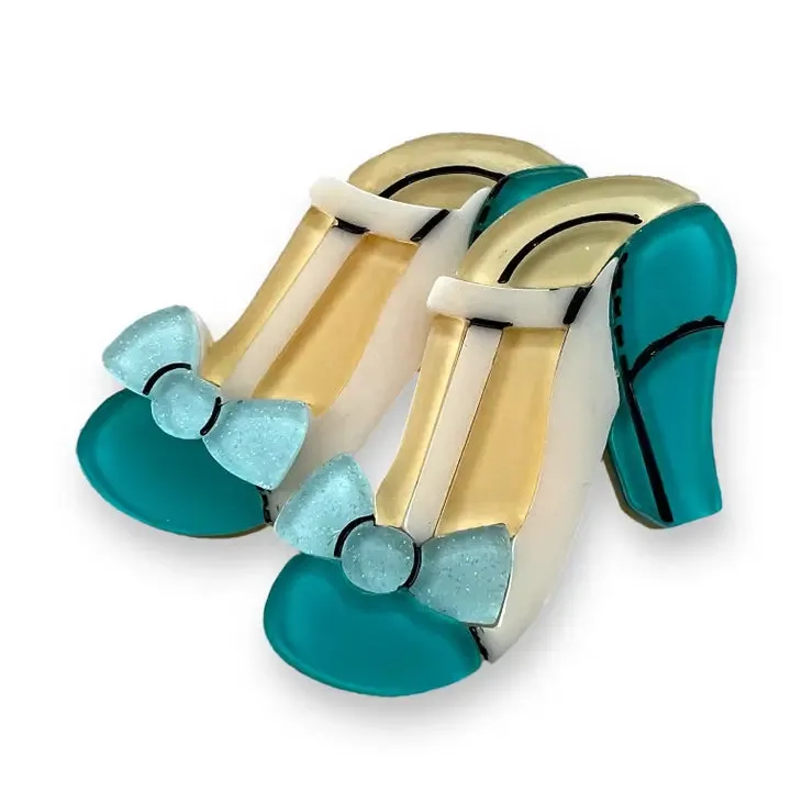 Lipstick & Chrome : Flirty Footsteps Mini Brooch x Asia Ellington