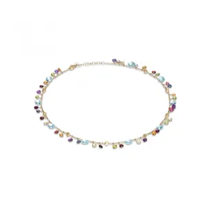 Marco Bicego Paradise 18K Yellow Gold Topaz and Mixed Gemstone Necklace