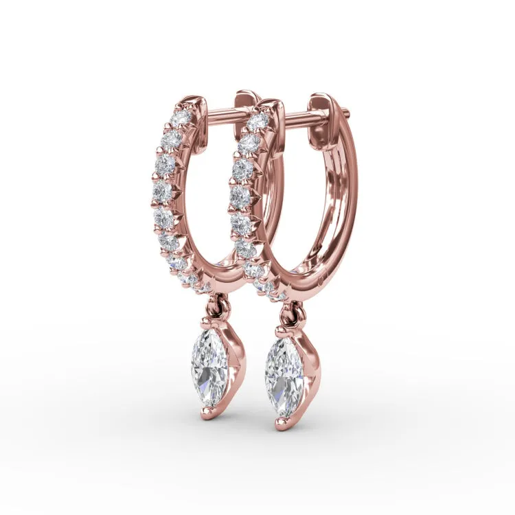 Marquise Diamond Drop Earrings