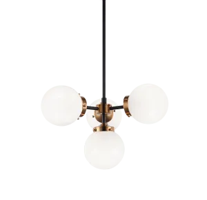 MARU 4 LIGHT CHANDELIER, AGED GOLD