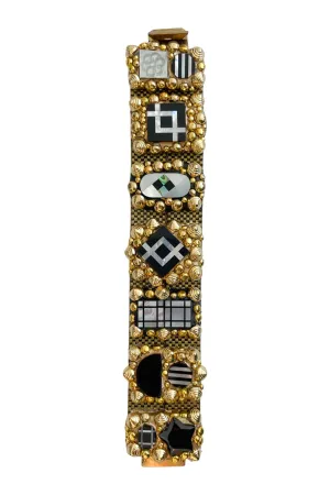 MINADEO MOTHER OF PEARL & ONYX BRACELET