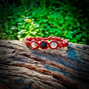 Moss agate beads bracelet