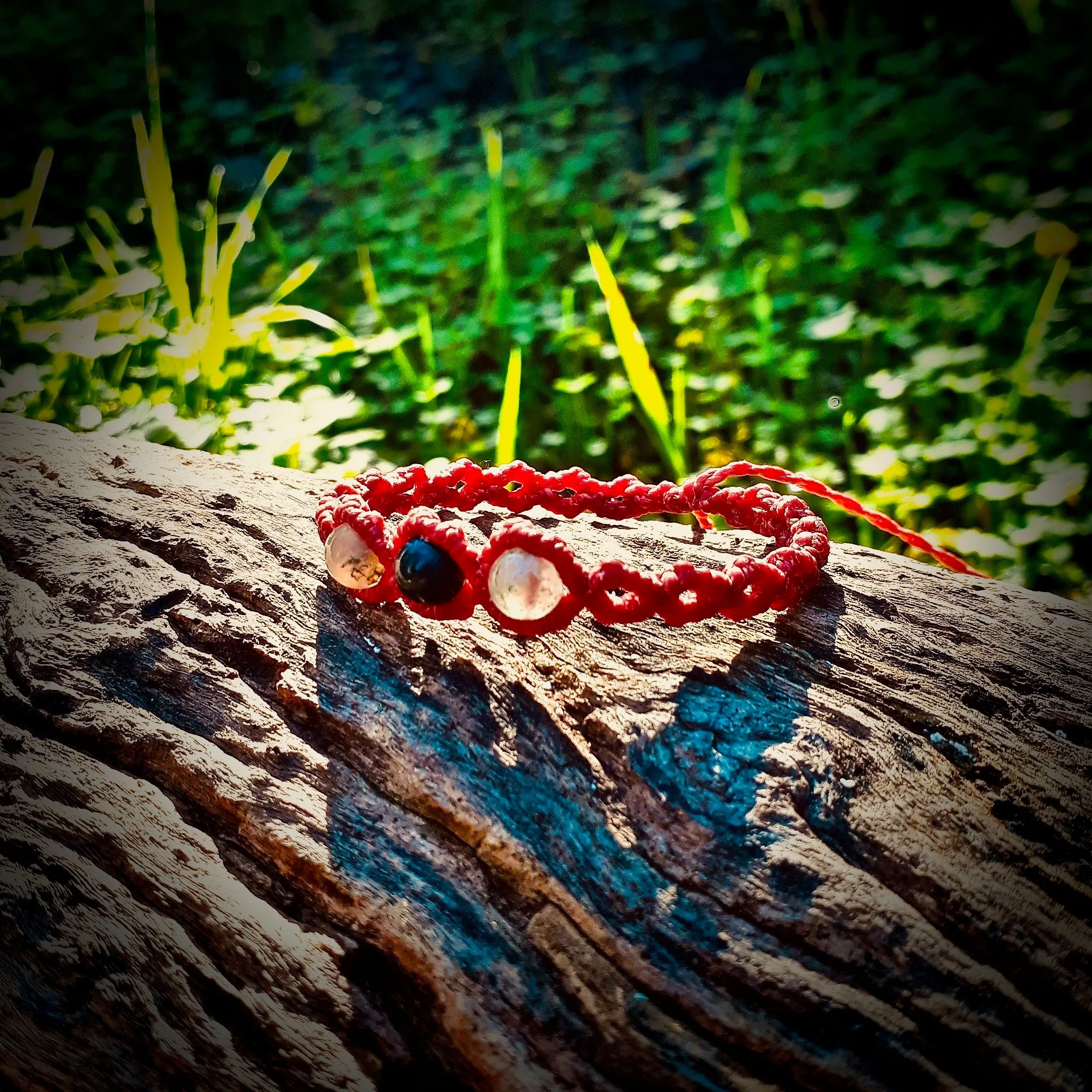 Moss agate beads bracelet