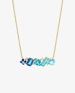 Nadima Blend Blue Ombre Bar Pendant