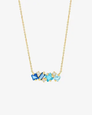 Nadima Blue Ombre Midi Bar Pendant