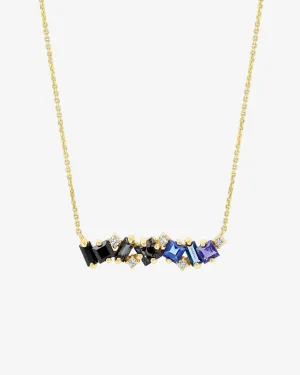 Nadima Dark Blue Ombre Milli Bar Pendant