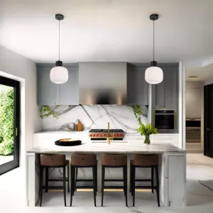 Nori 20 Pendant Light in Black/Opal Matt