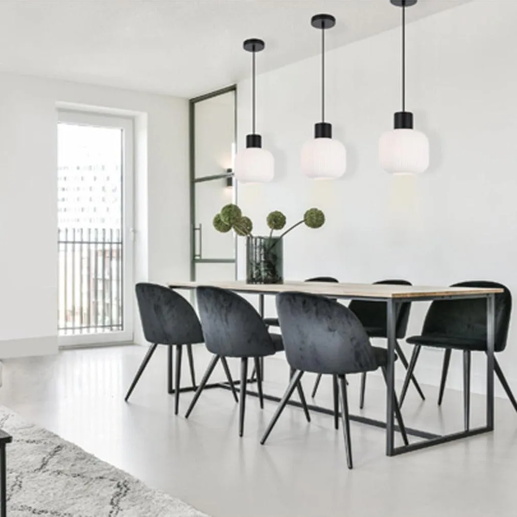 Nori 20 Pendant Light in Black/Opal Matt