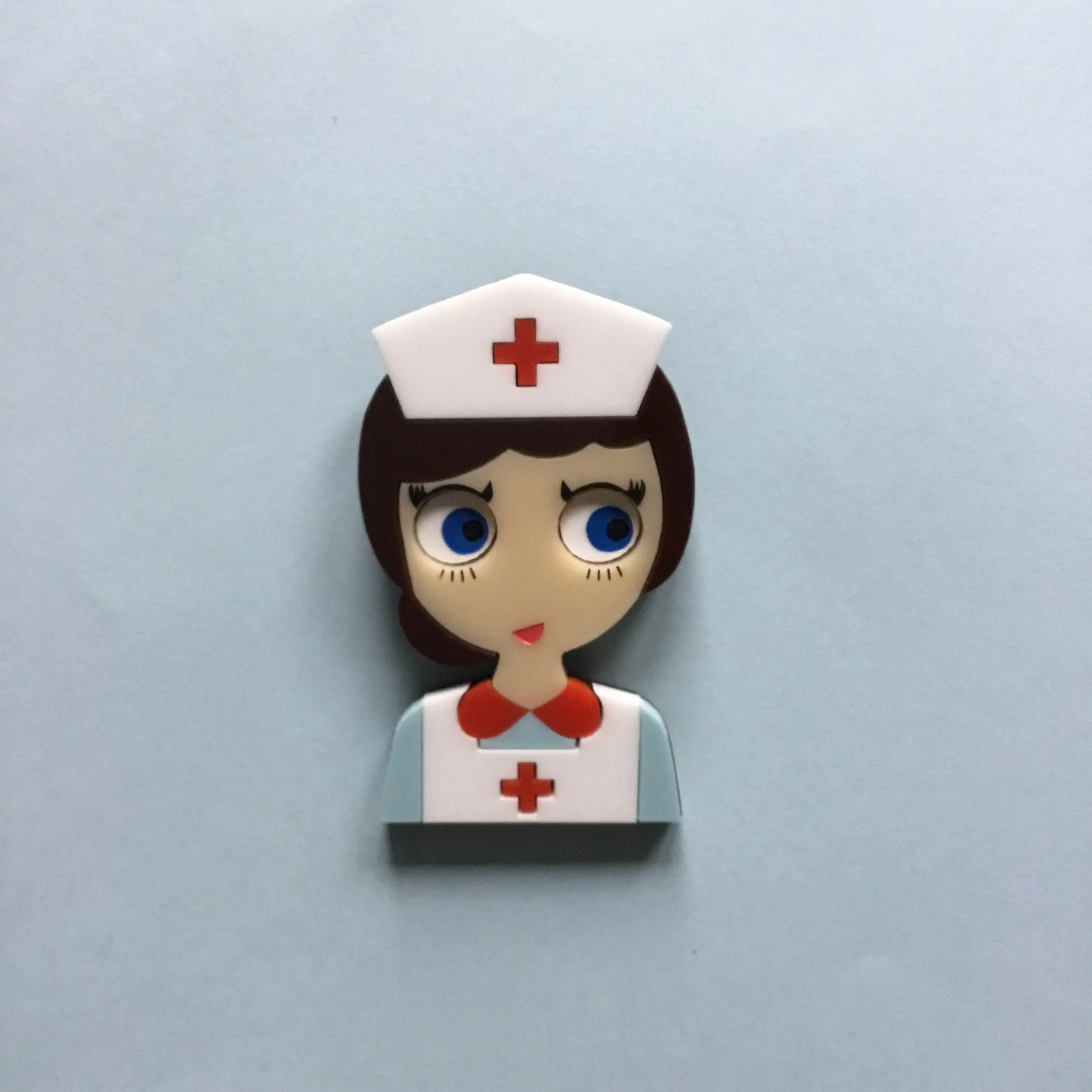 NURSE JUDY Acrylic brooch