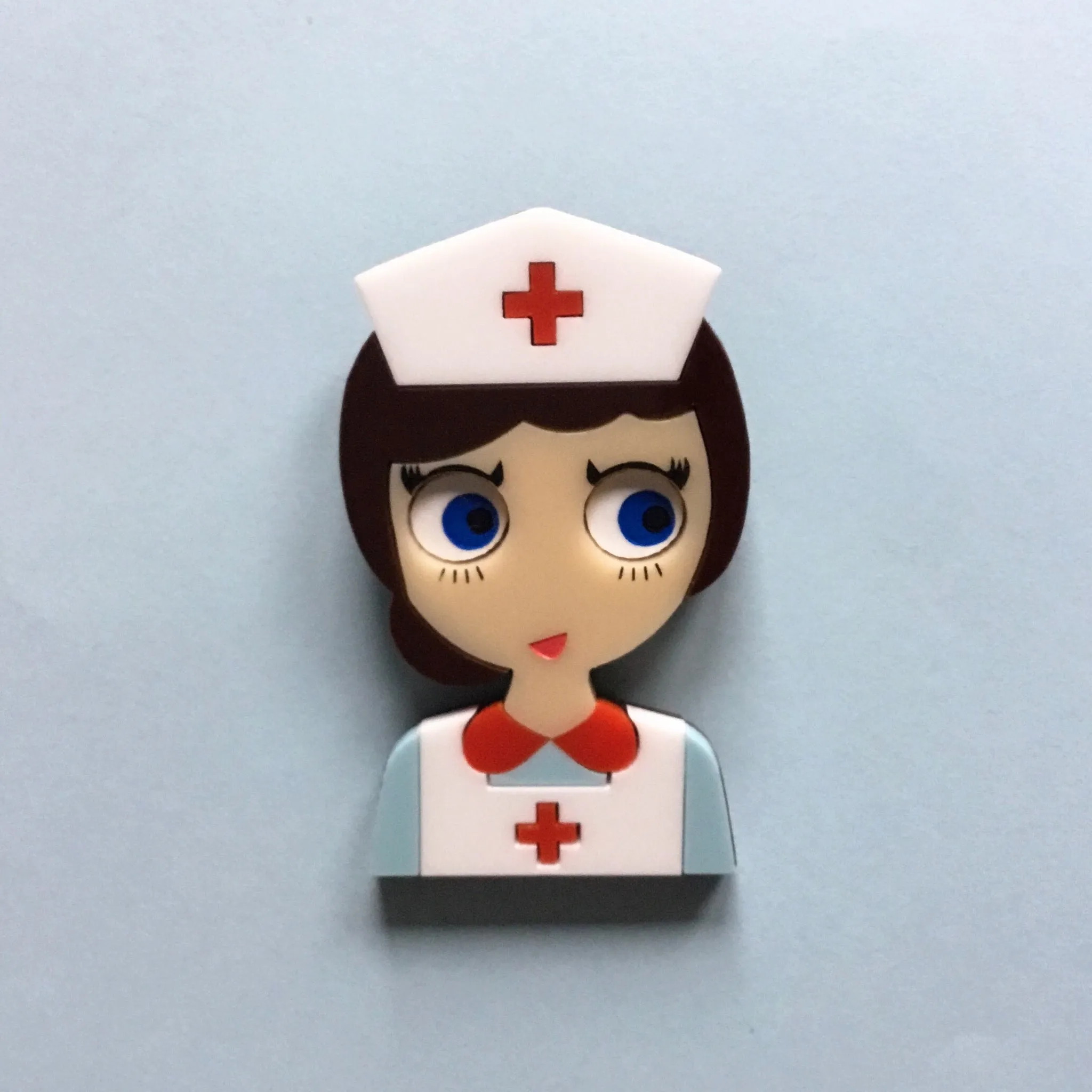 NURSE JUDY Acrylic brooch