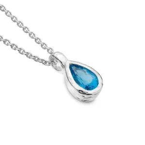 Ocean Droplet Topaz Pendant