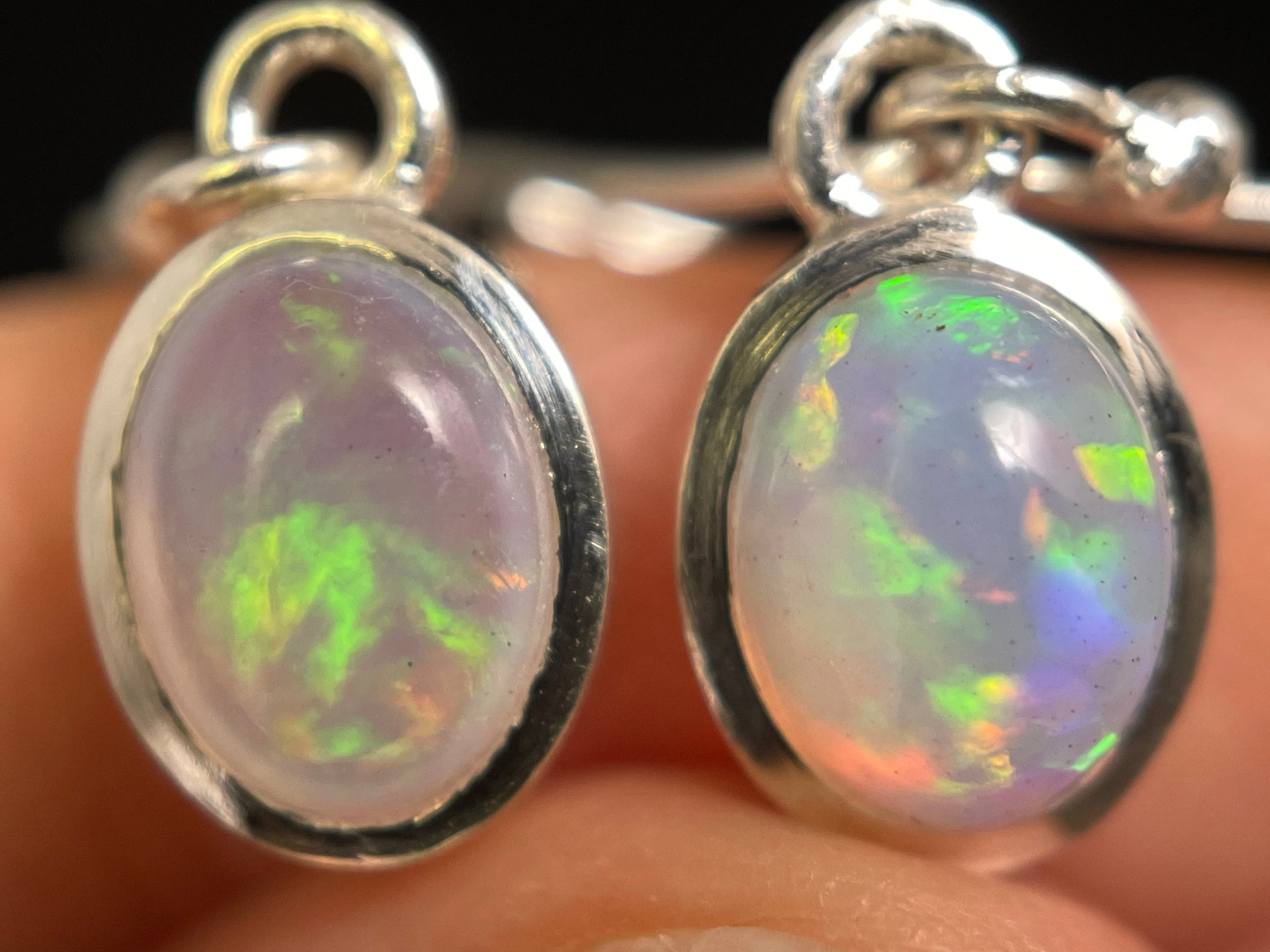 OPAL Earrings - Sterling Silver, Bridal Earrings Opal, Opal Jewelry, Welo Opal, 49129