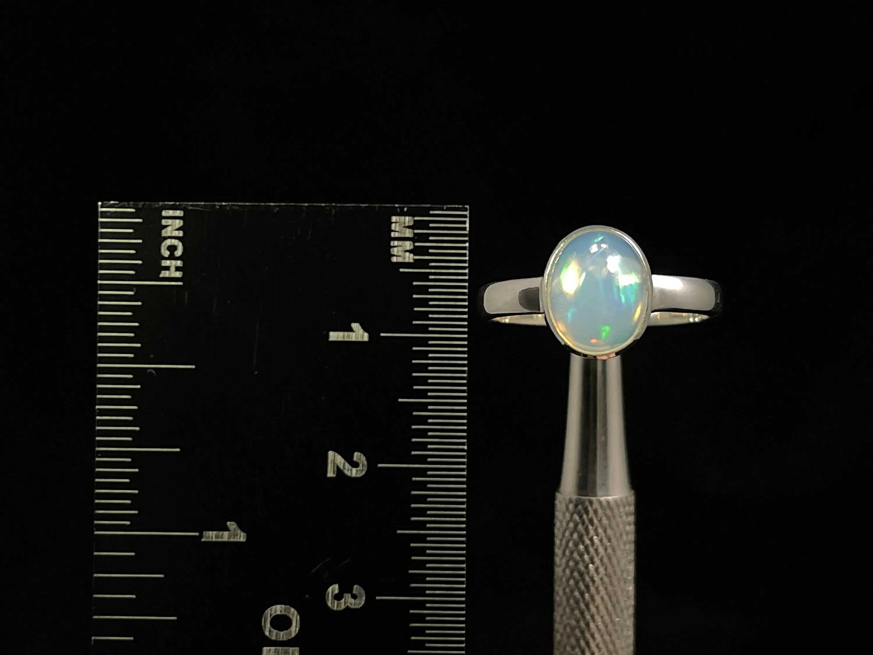 OPAL RING - Sterling Silver, Size 7.5 - Dainty Opal Ring, Opal Jewelry, Welo Opal, 49280