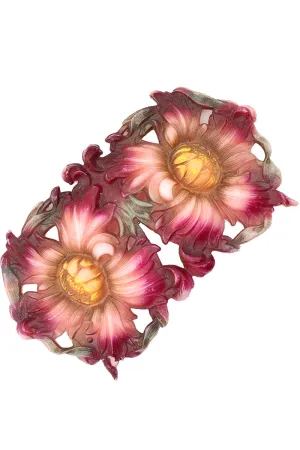 Outstanding Brooch Celluloid Vintage Early Plastic Flower C Clasp