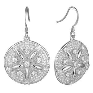 Pavé Ocean Sand Dollar Earrings