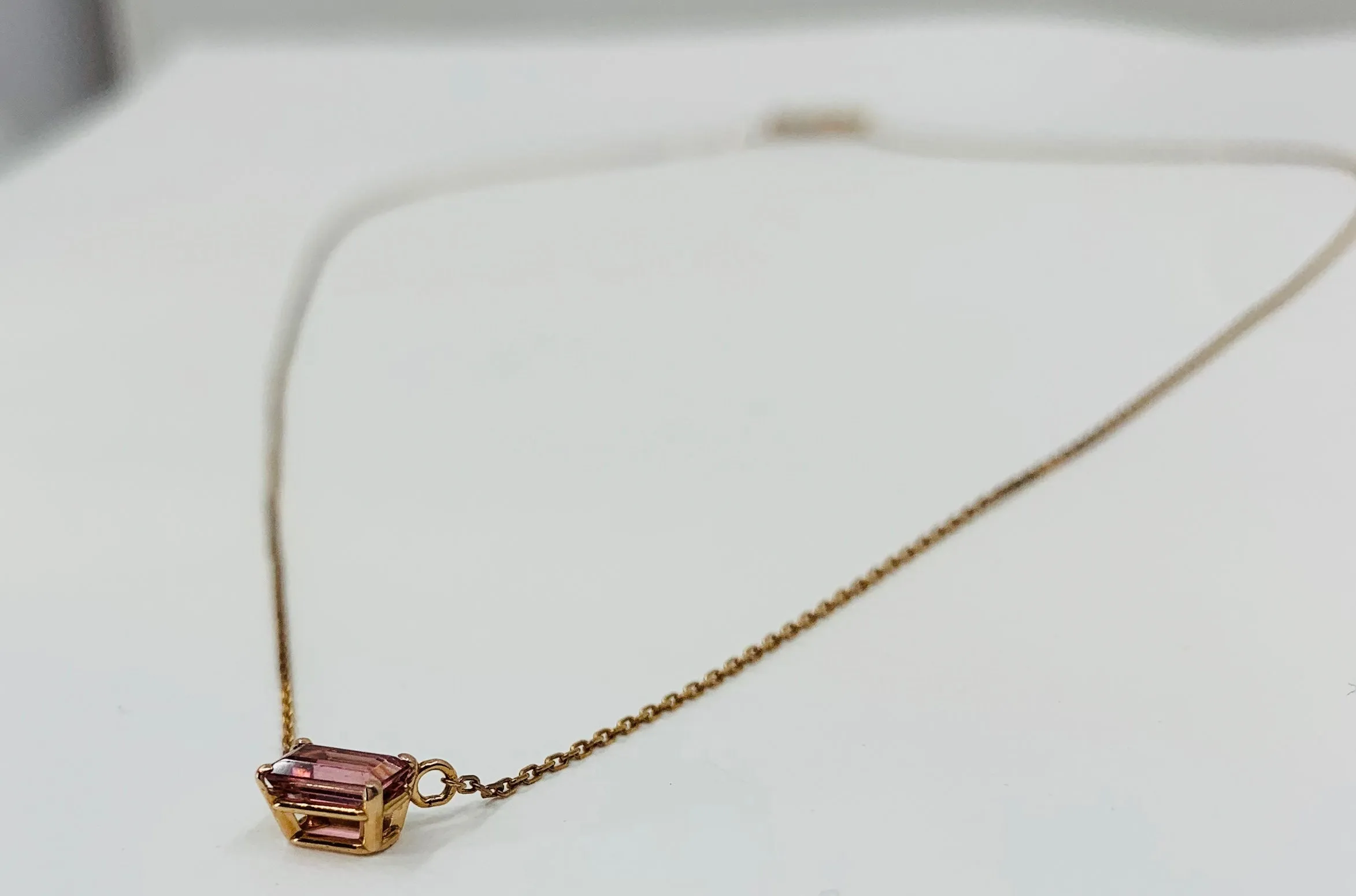 Pink Tourmaline Necklace