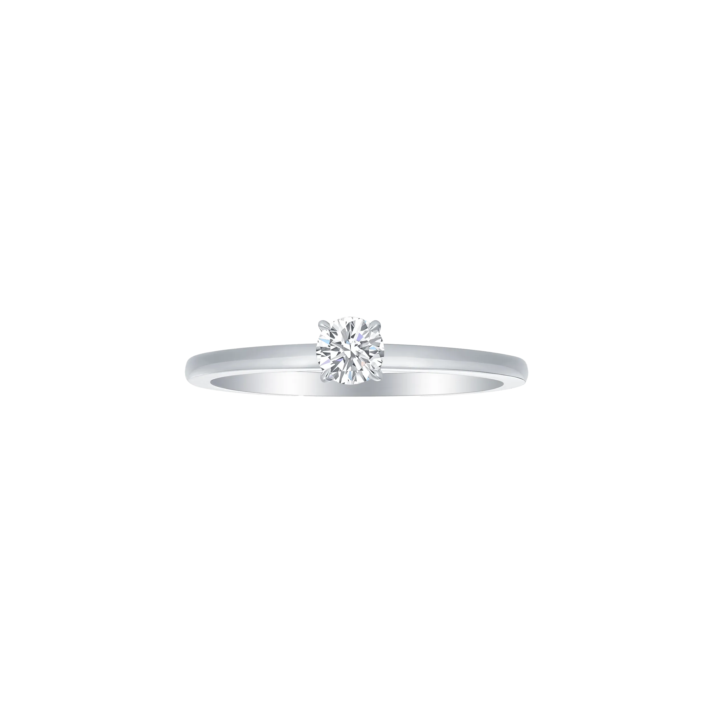 Round solitaire petite ring