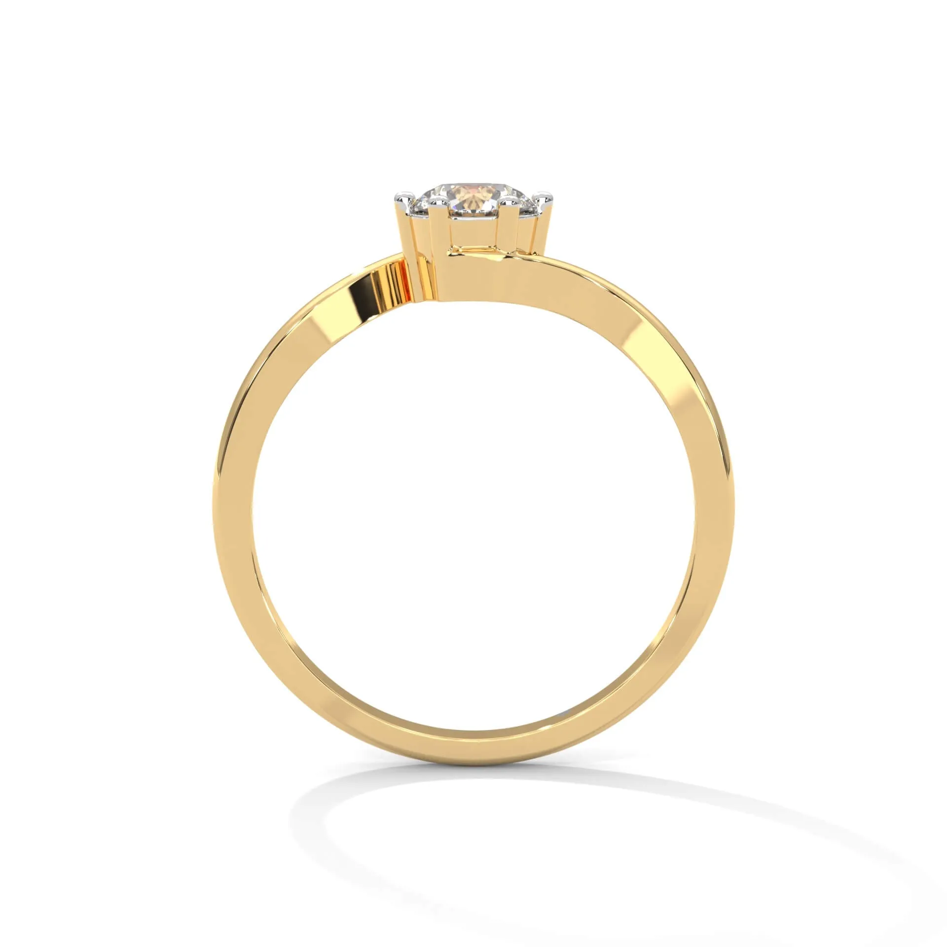 Sara Silver Solitaire Ring | 22KT Gold Vermeil