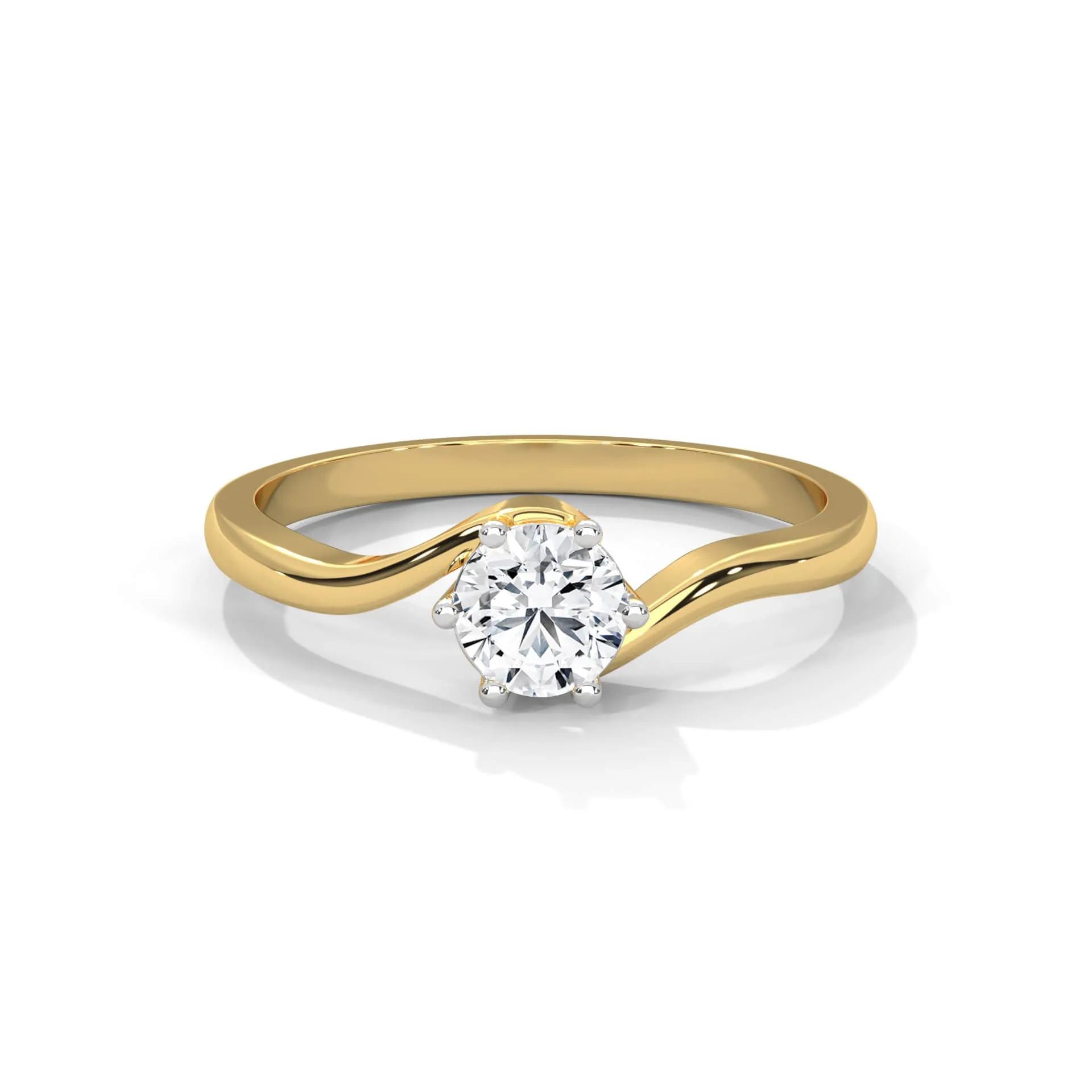 Sara Silver Solitaire Ring | 22KT Gold Vermeil