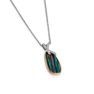 Signature Opal and Pave Diamond Pendant Necklace