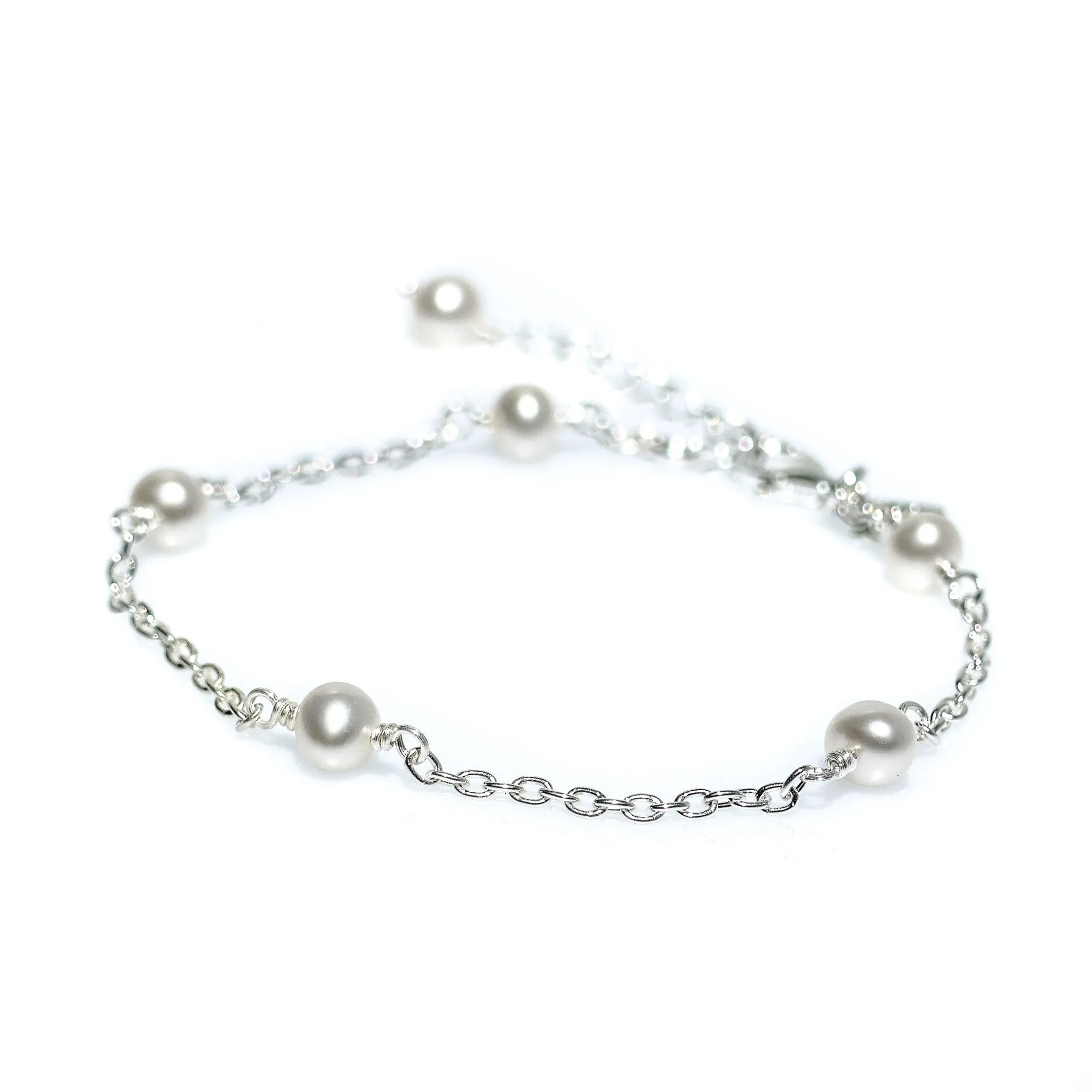 Stardust Pearl Bracelet Silver