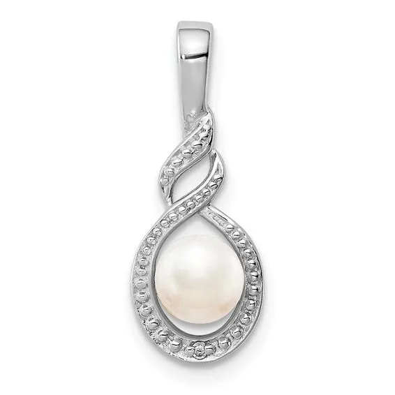 Sterling Silver Gemstone Oval & Diamond Pendants