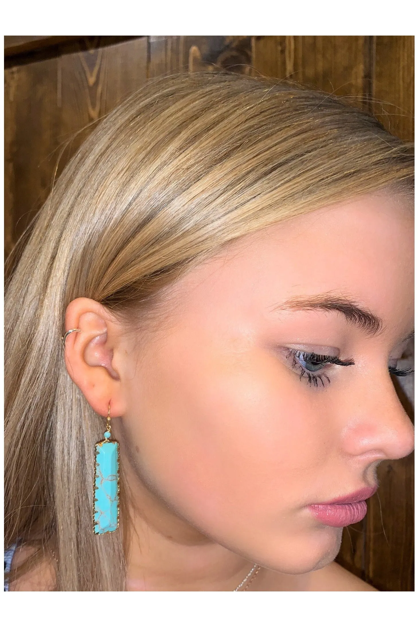 Stone Bar Earrings