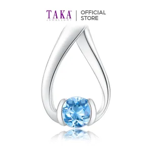 TAKA Jewellery Blue Topaz Pendant 9K