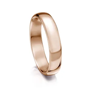 Traditional 4mm Wedding Ring in 9ct Rose Gold