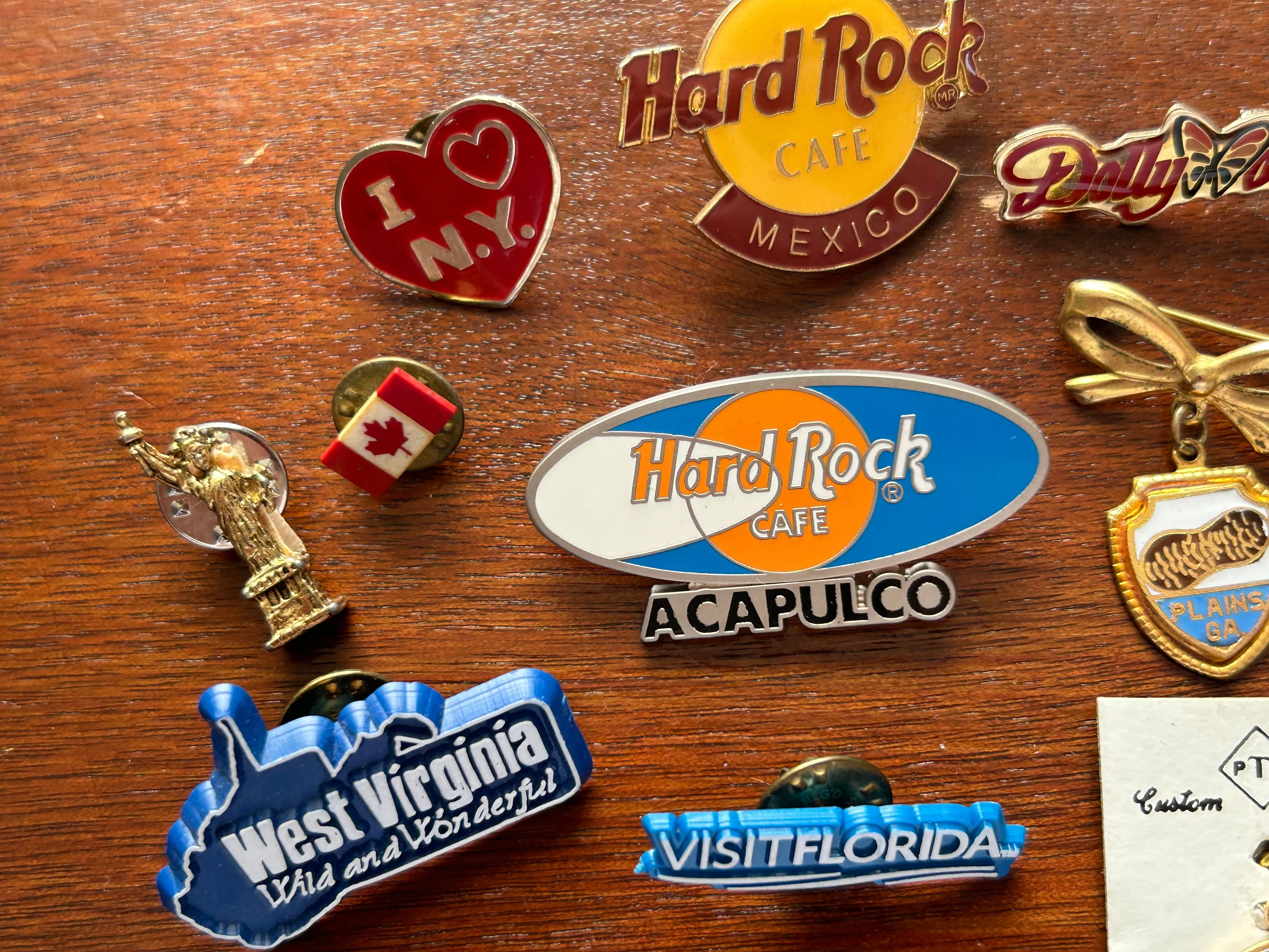 Vintage to Now Souvenir Travel Enamel Lapel Pins Pinbacks Brooches Hard Rock