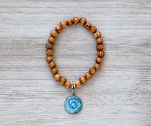 Wave Wooden Beaded Bracelet | Handmade Beach Jewelry