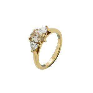 Yellow Gold and Diamond Ring